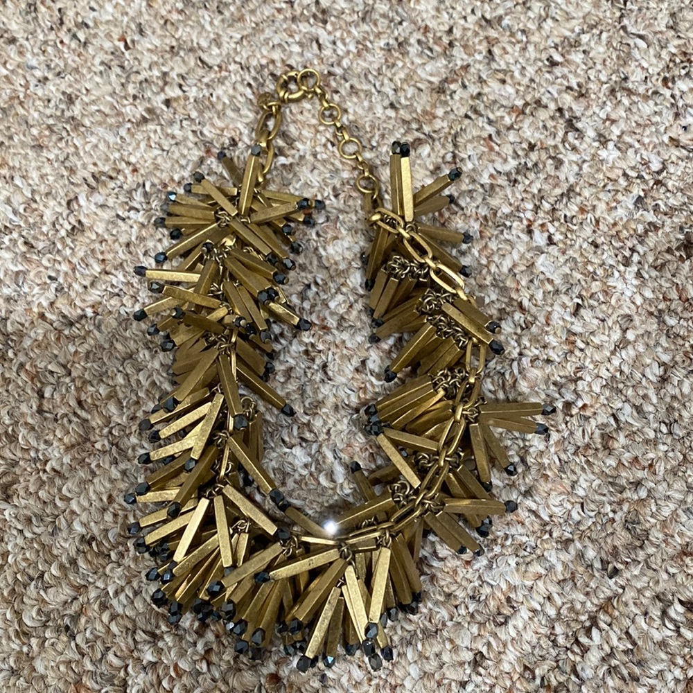 J. CREW burst fringe necklace